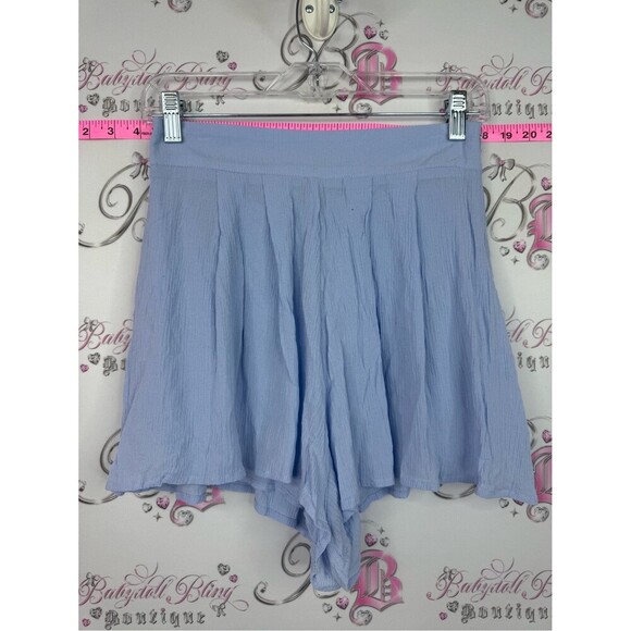 Forever 21 Pants - Forever 21 Light Blue Pleated Skort Shorts